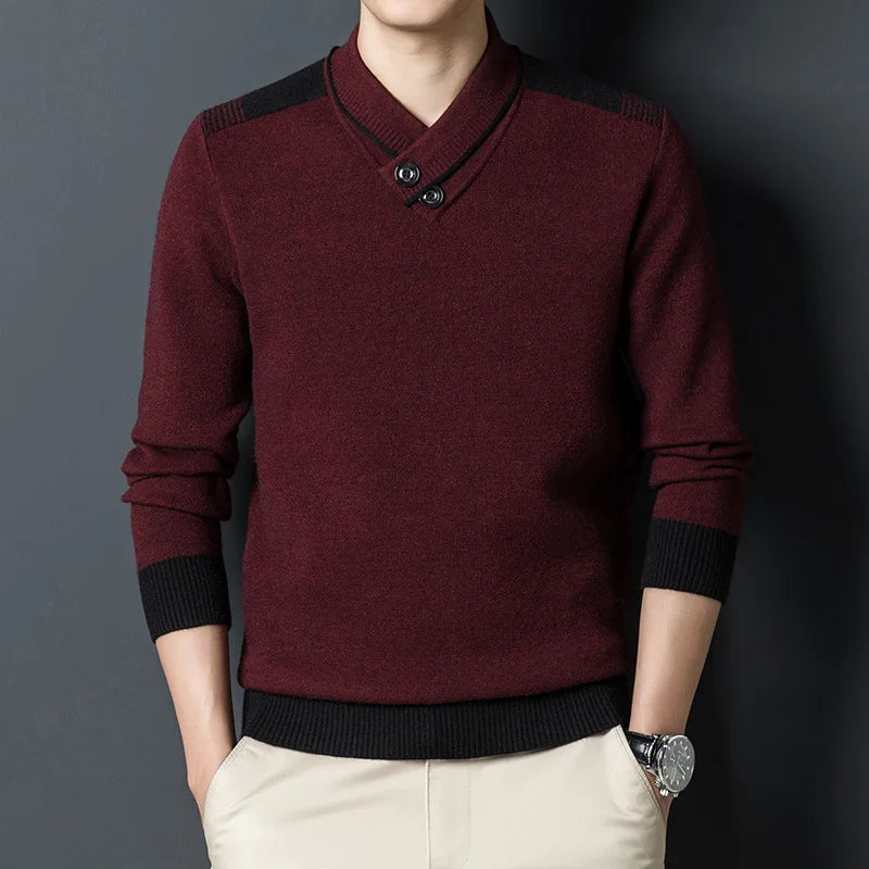 Udo | Klassischer Pullover mit Knopfleiste