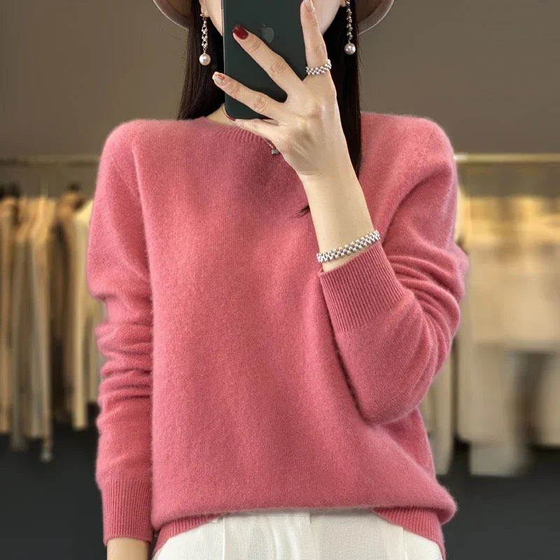 Anja | Schlichter Strickpullover in zwanzig Farben