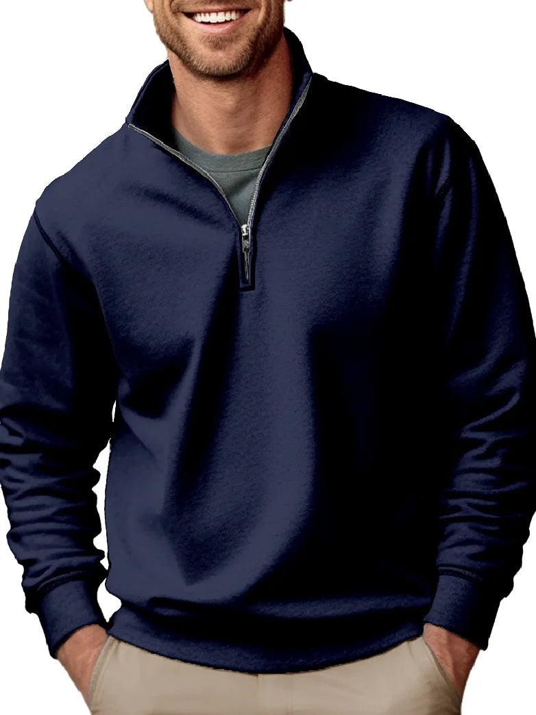Lothar | Warmer Winterpullover mit Reißverschluss