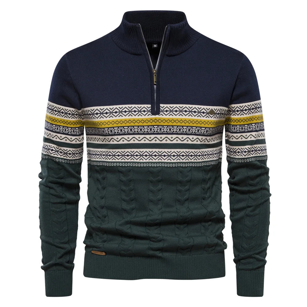 Hartmut | Luxuriöser Herrenpullover mit Reißverschluss