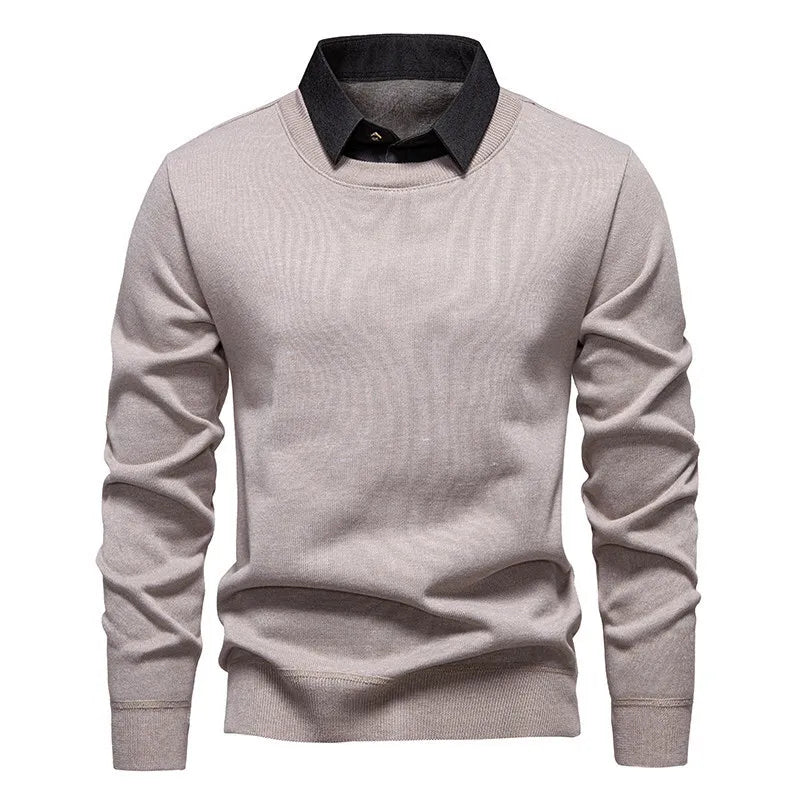 Giselher | Lässiger Pullover mit Hemdkragen