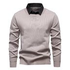 Giselher | Lässiger Pullover mit Hemdkragen