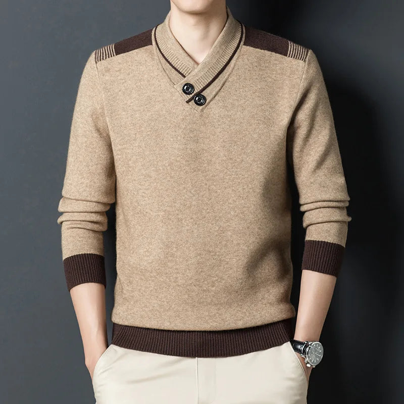 Udo | Klassischer Pullover mit Knopfleiste