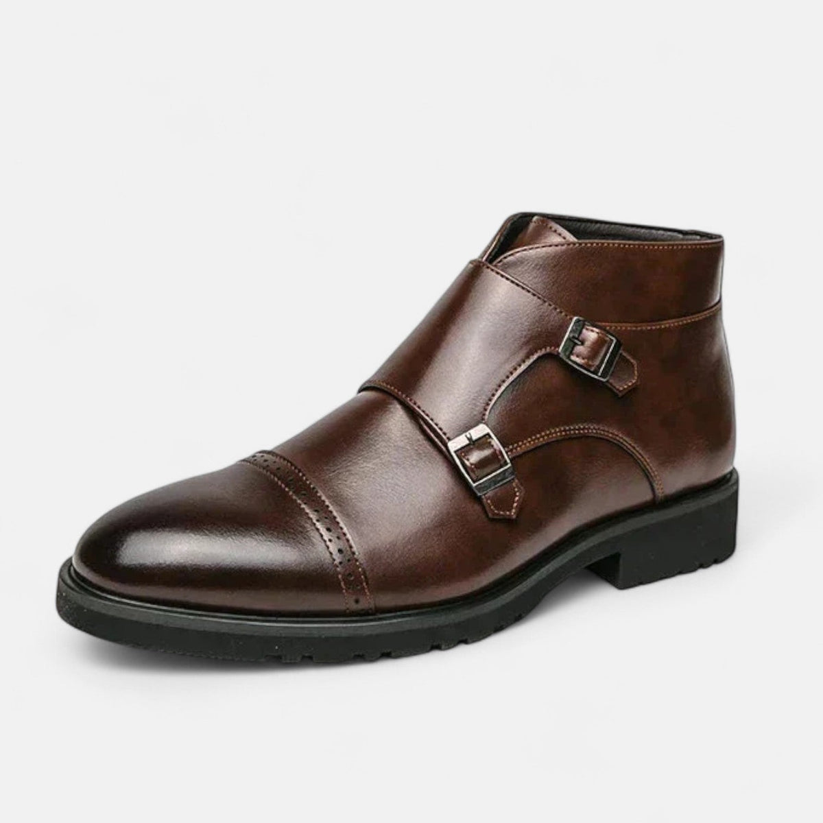 Leon | Monk Strap Stiefeletten aus Ecopelle