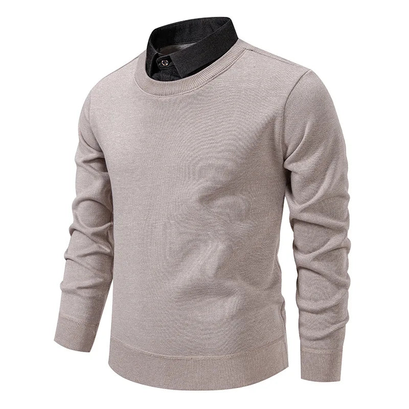 Giselher | Lässiger Pullover mit Hemdkragen