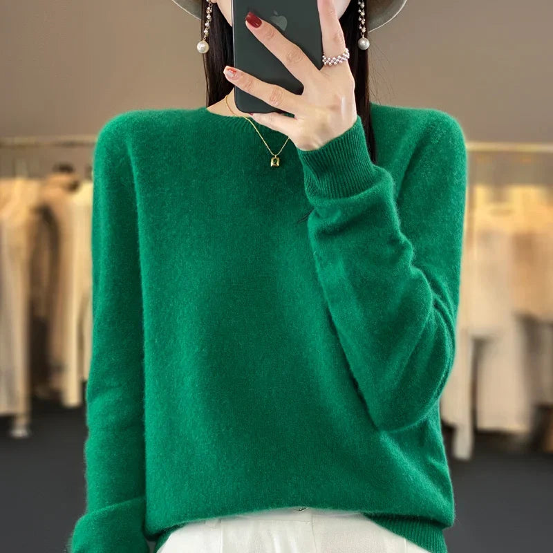 Anja | Schlichter Strickpullover in zwanzig Farben
