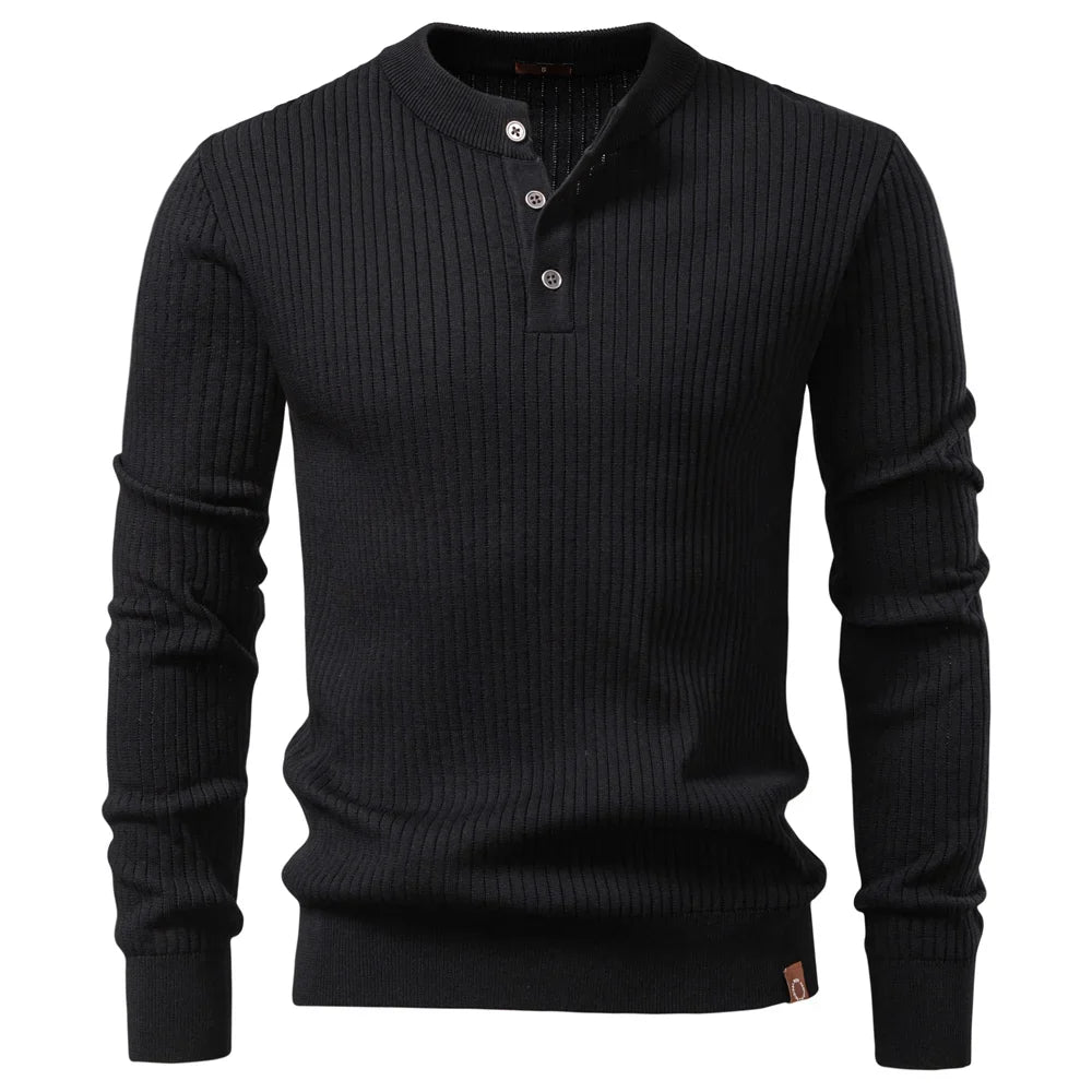 Paul | Lässiges Winter-Poloshirt mit Knöpfen
