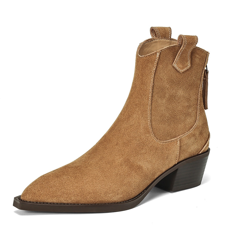 Verena | Stiefeletten in Lederoptik im Western-Stil
