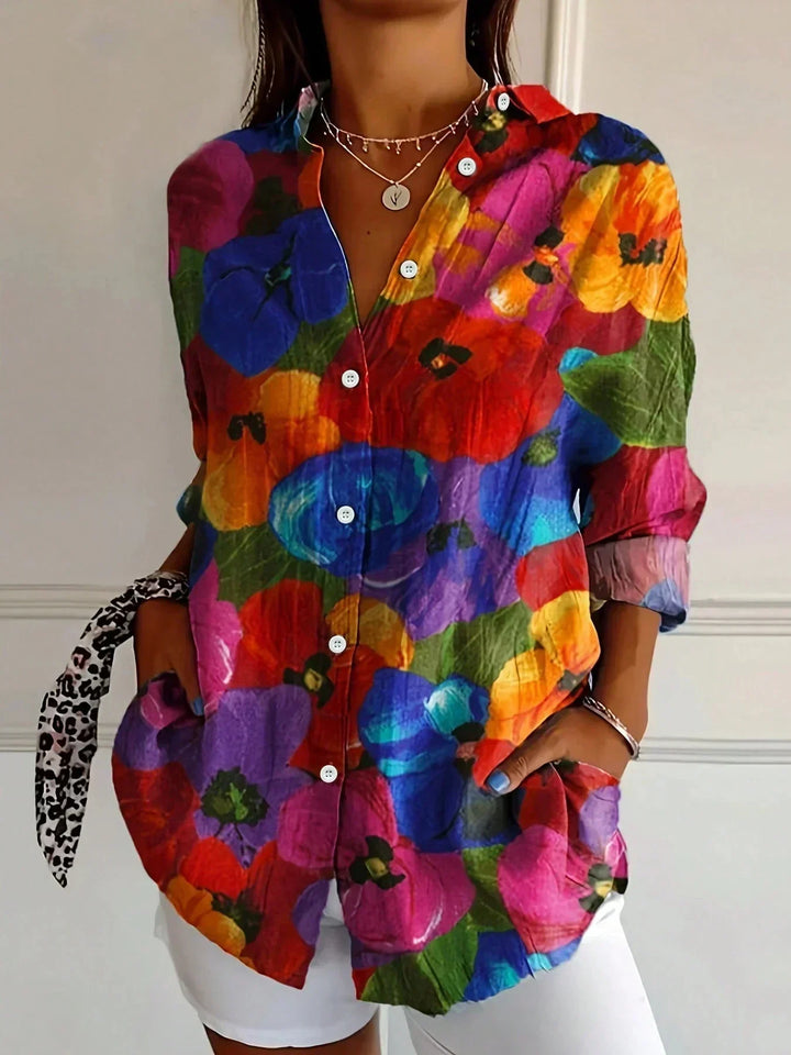 Astrid | Bunte Musterbluse