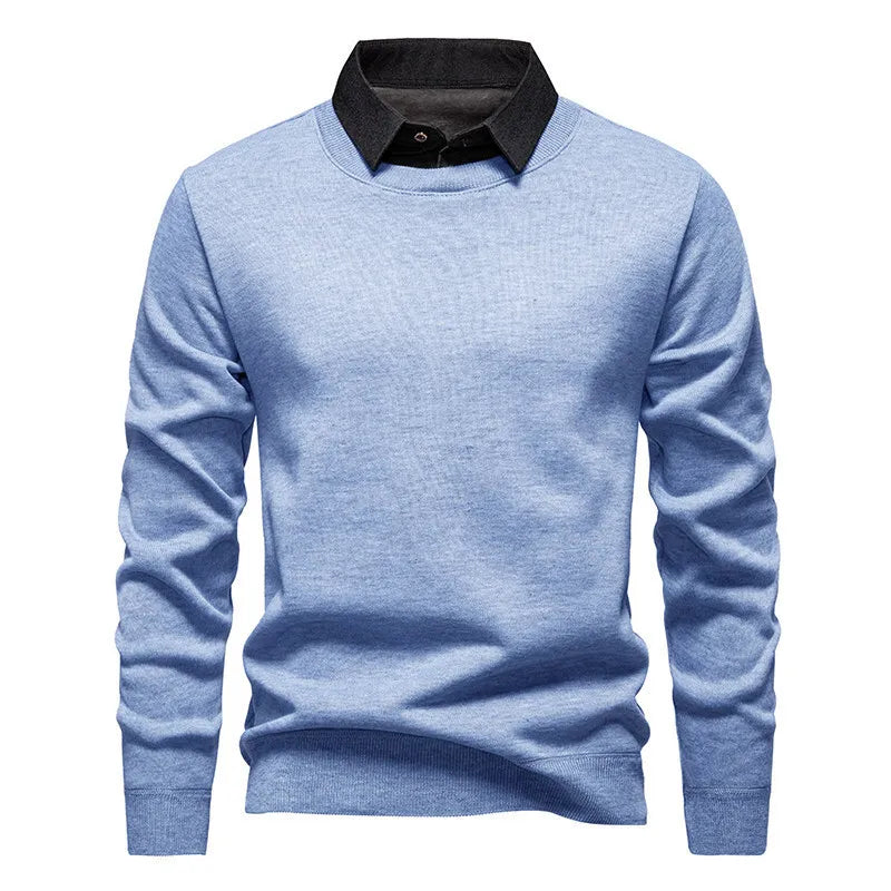 Giselher | Lässiger Pullover mit Hemdkragen