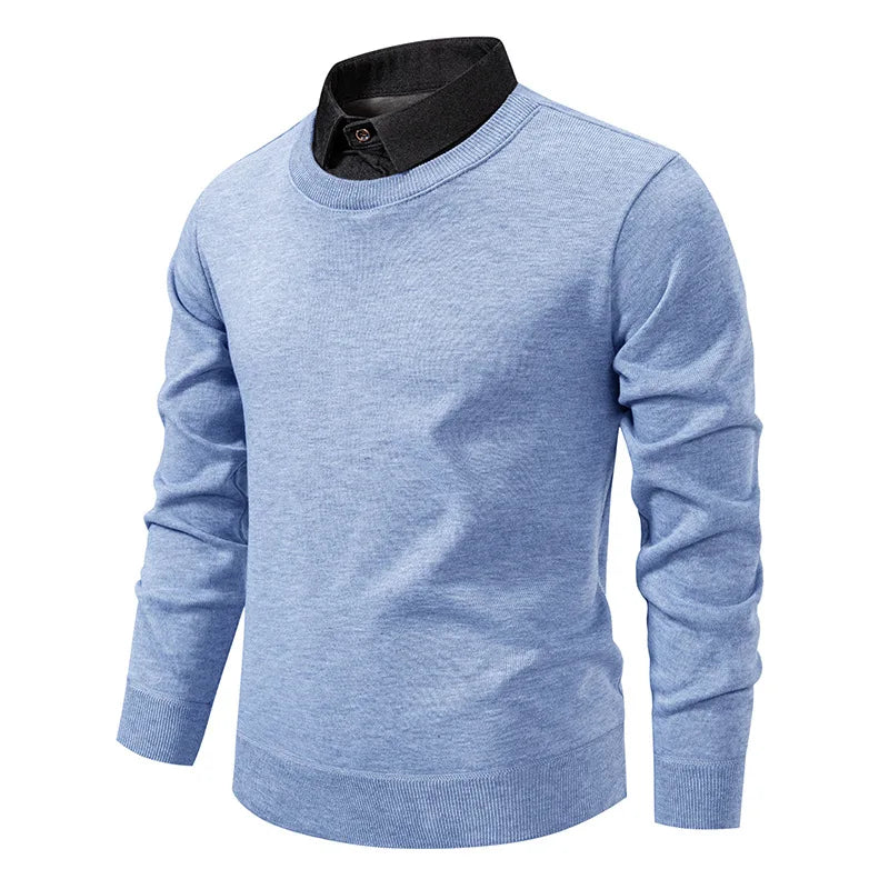 Giselher | Lässiger Pullover mit Hemdkragen