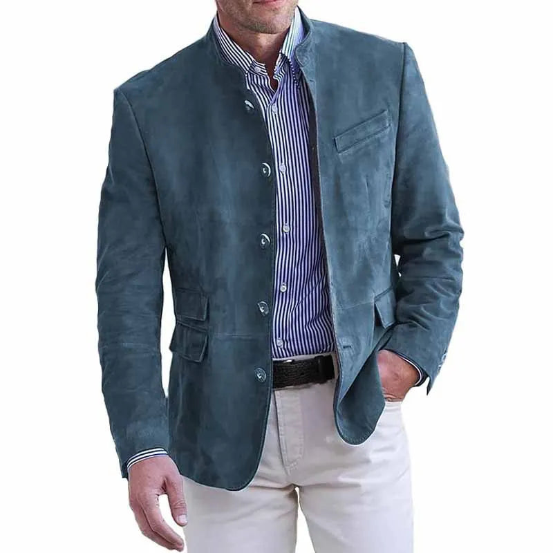 Justus | Klassischer Blazer in Wildlederoptik