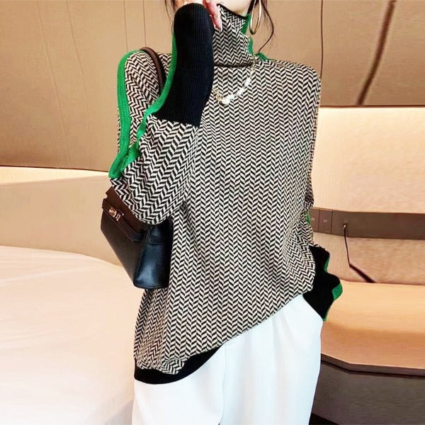 Rebekka | Gemusterter Strickpullover mit lockerer Passform