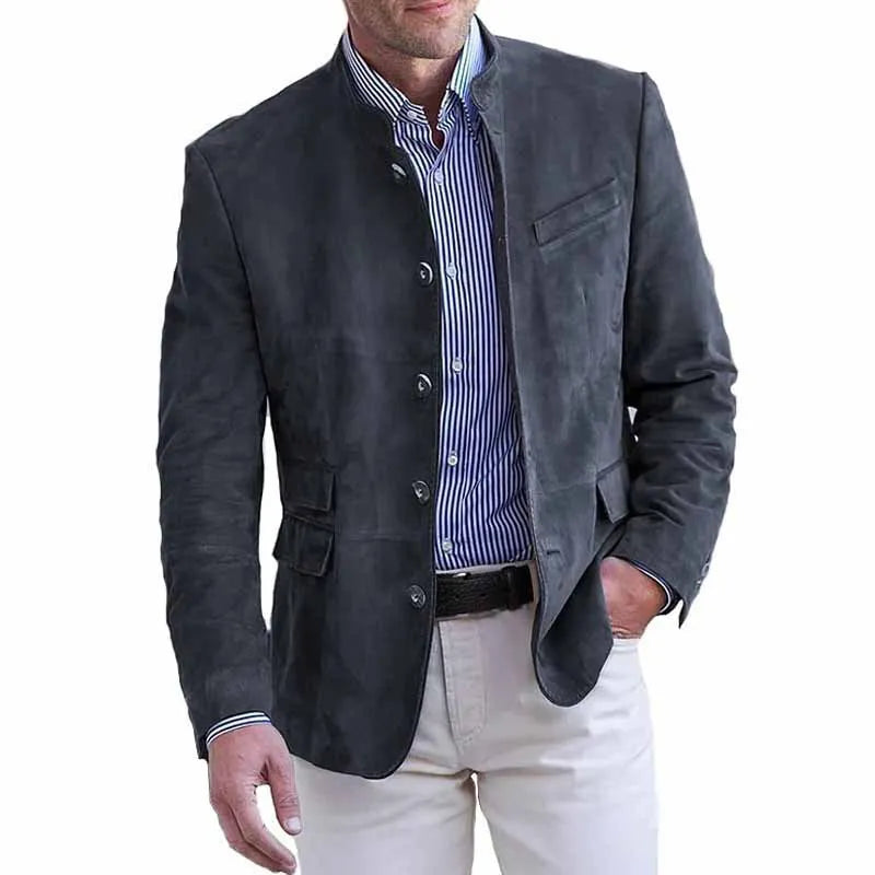 Justus | Klassischer Blazer in Wildlederoptik
