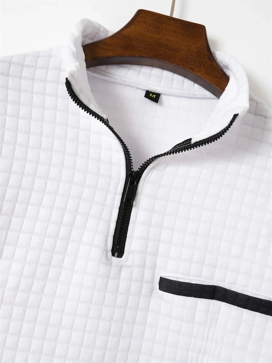 Lorenz | Herren-Pullover mit Reißverschluss und Struktur