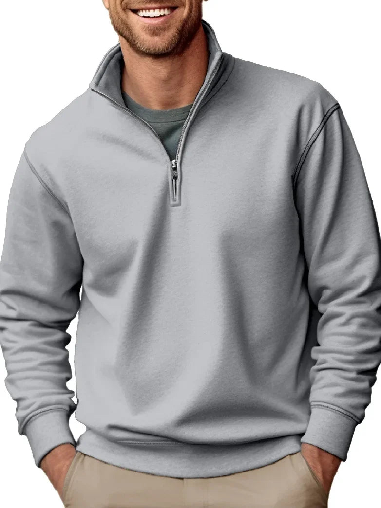 Lothar | Warmer Winterpullover mit Reißverschluss