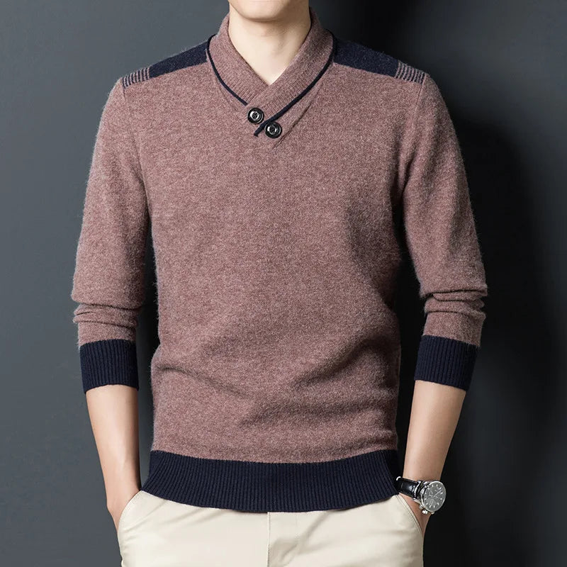 Udo | Klassischer Pullover mit Knopfleiste