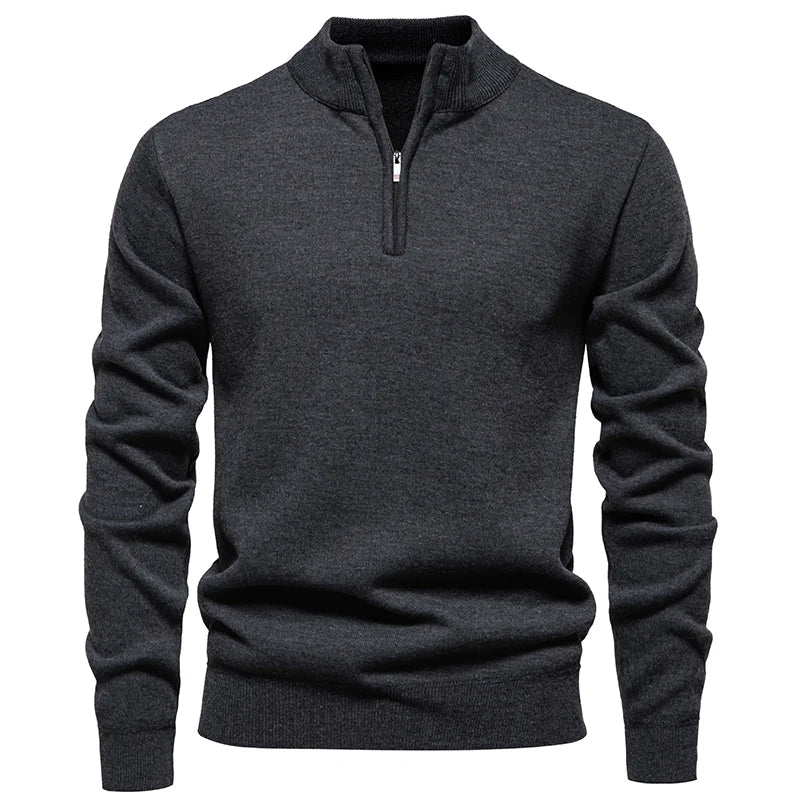 Hugo | Feinstrick-Pullover mit halbem Reißverschluss