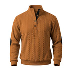 Michael | Klassischer Zopfstrickpullover mit Stehkragen