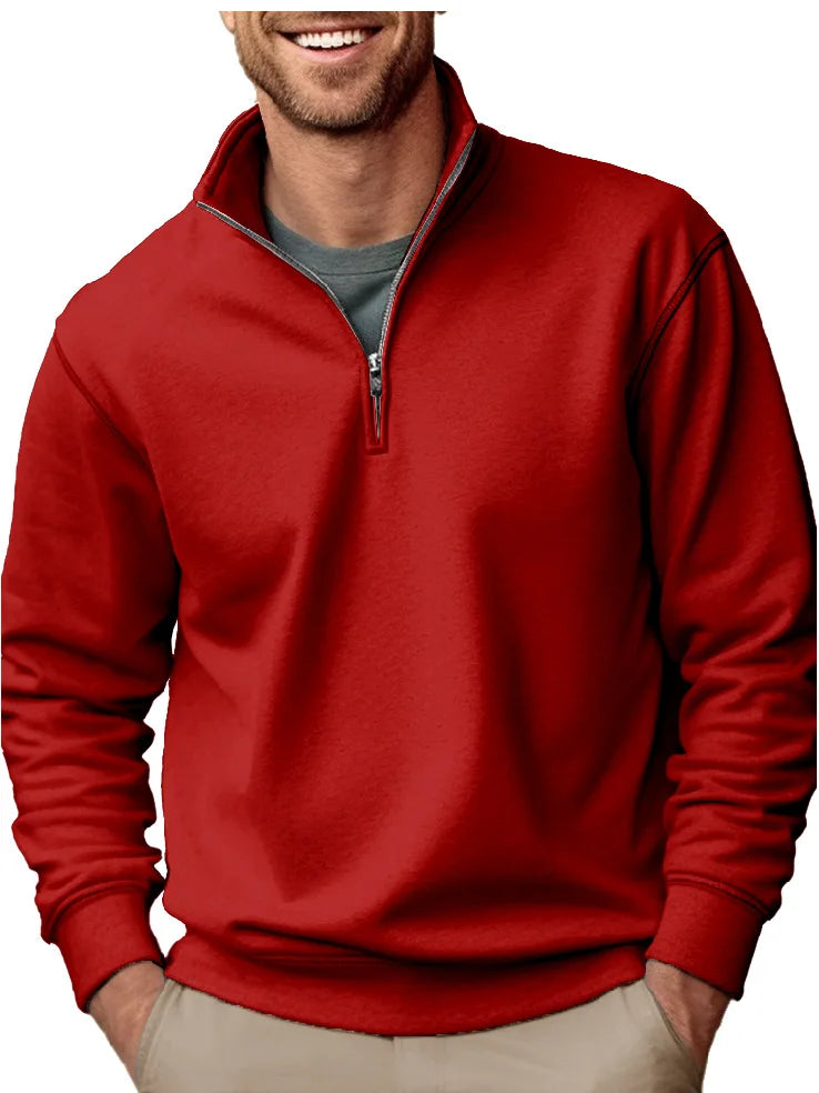 Lothar | Warmer Winterpullover mit Reißverschluss