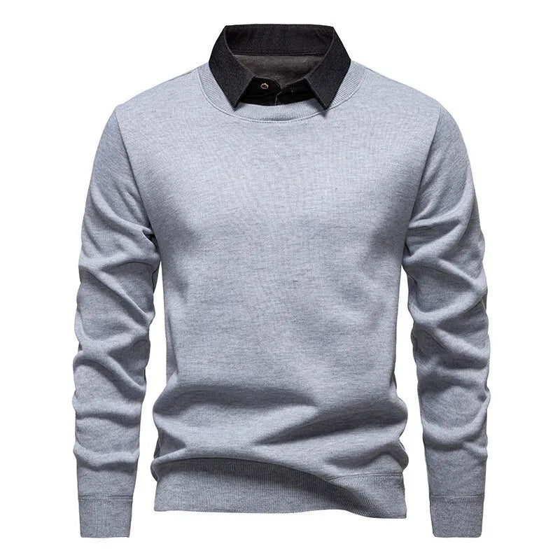 Giselher | Lässiger Pullover mit Hemdkragen