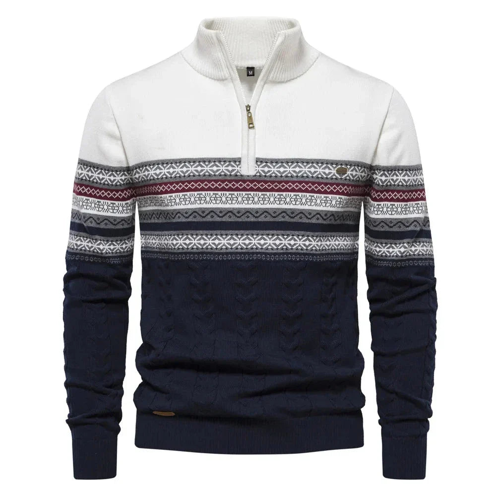 Hartmut | Luxuriöser Herrenpullover mit Reißverschluss