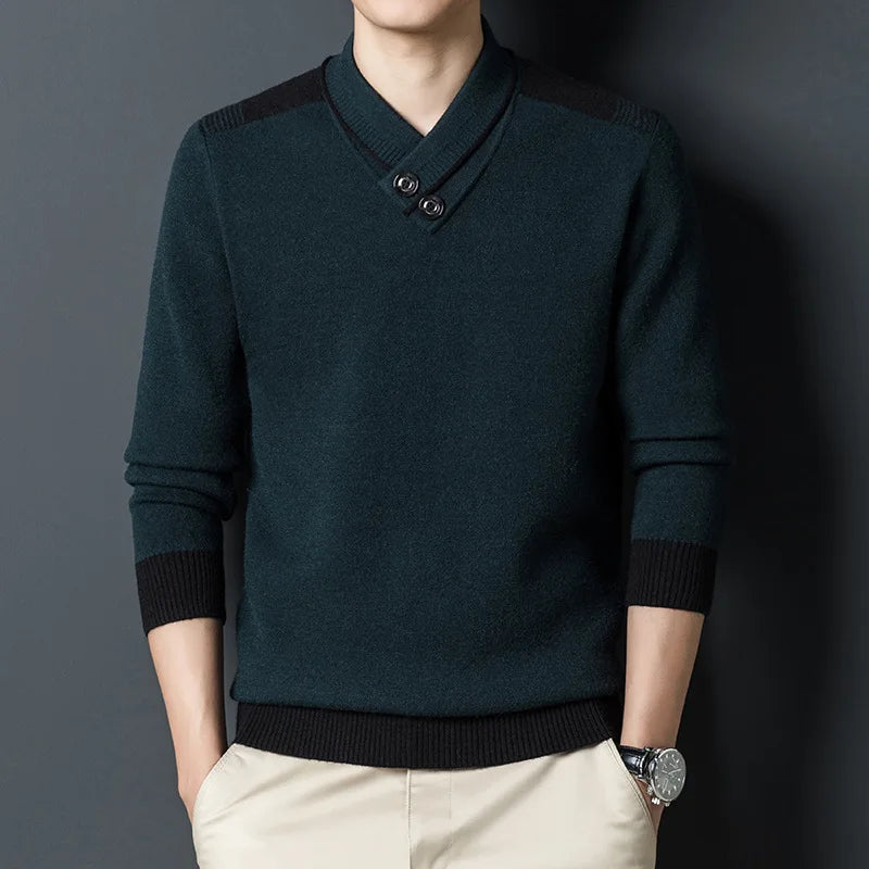 Udo | Klassischer Pullover mit Knopfleiste