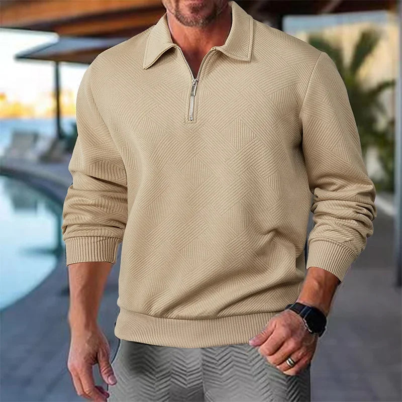 Ekkehard | Stilvoller Herrenpullover mit Reißverschlusskragen