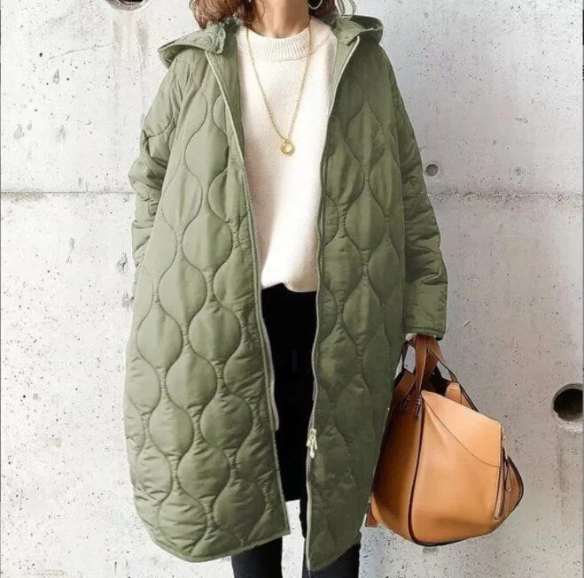 Wiltrud | Langer Winterparka mit Kapuze und warmer Isolierung