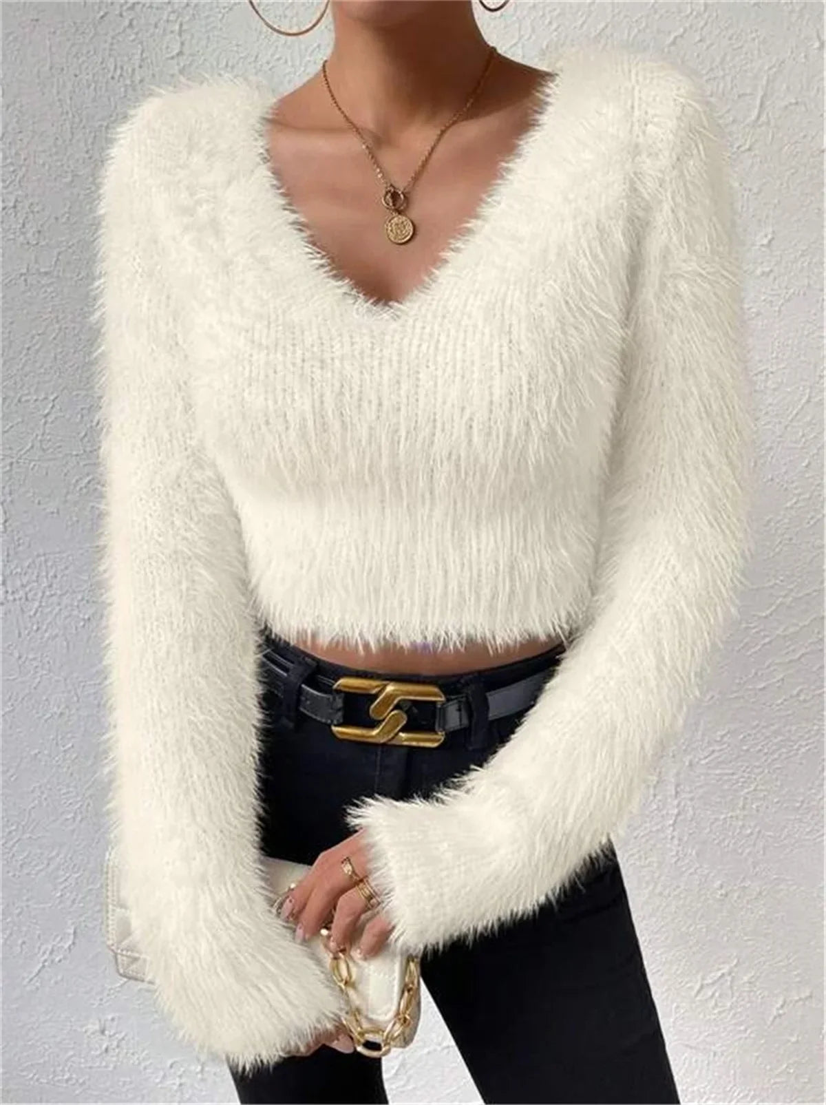 Hanna | Feinstrickpullover mit verkürzter Länge