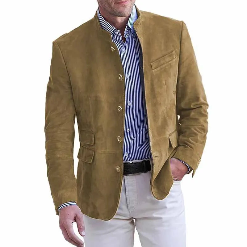 Justus | Klassischer Blazer in Wildlederoptik