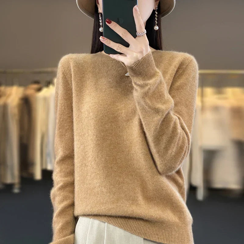 Anja | Schlichter Strickpullover in zwanzig Farben