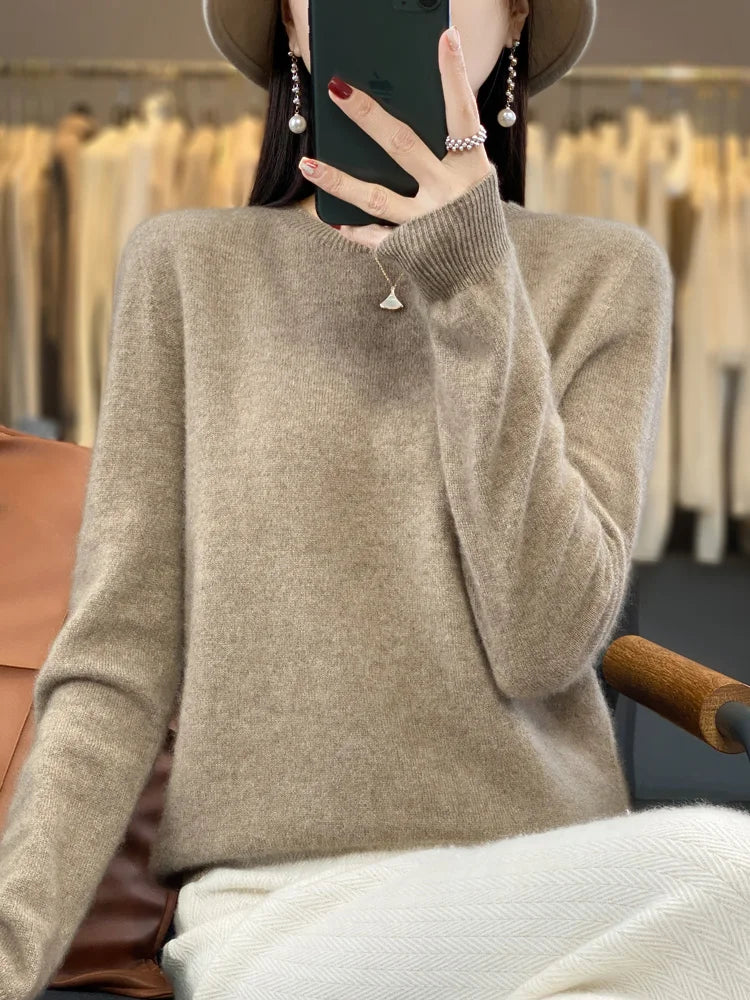 Anja | Schlichter Strickpullover in zwanzig Farben