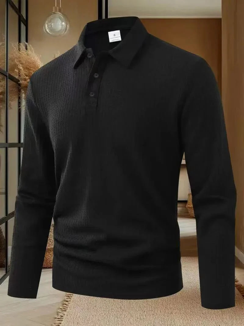 Boris | Eleganter Polo-Pullover mit langen Ärmeln