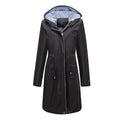Lise-Sophie | Lange Jacke mit Kapuze und wasserabweisendem Stoff