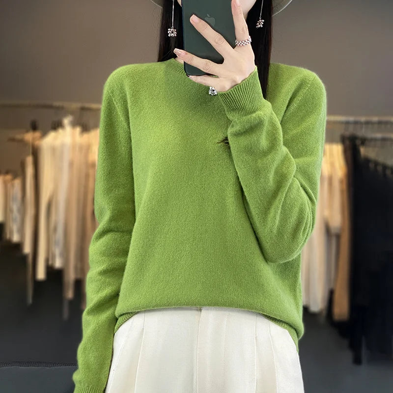 Anja | Schlichter Strickpullover in zwanzig Farben