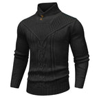 Anton | Zopfstrick-Rollkragenpullover mit Knöpfen