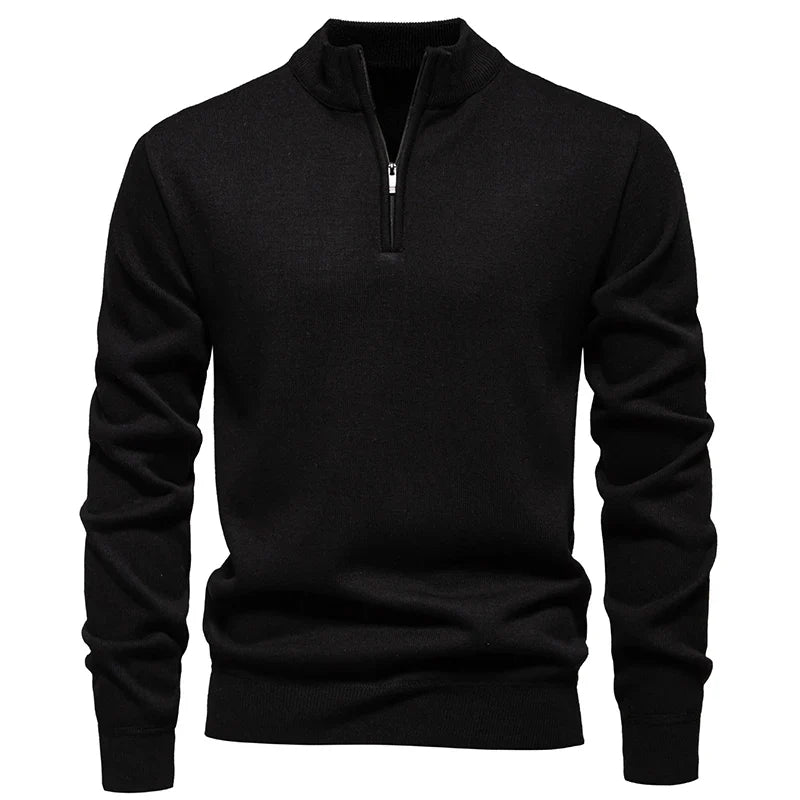 Hugo | Feinstrick-Pullover mit halbem Reißverschluss