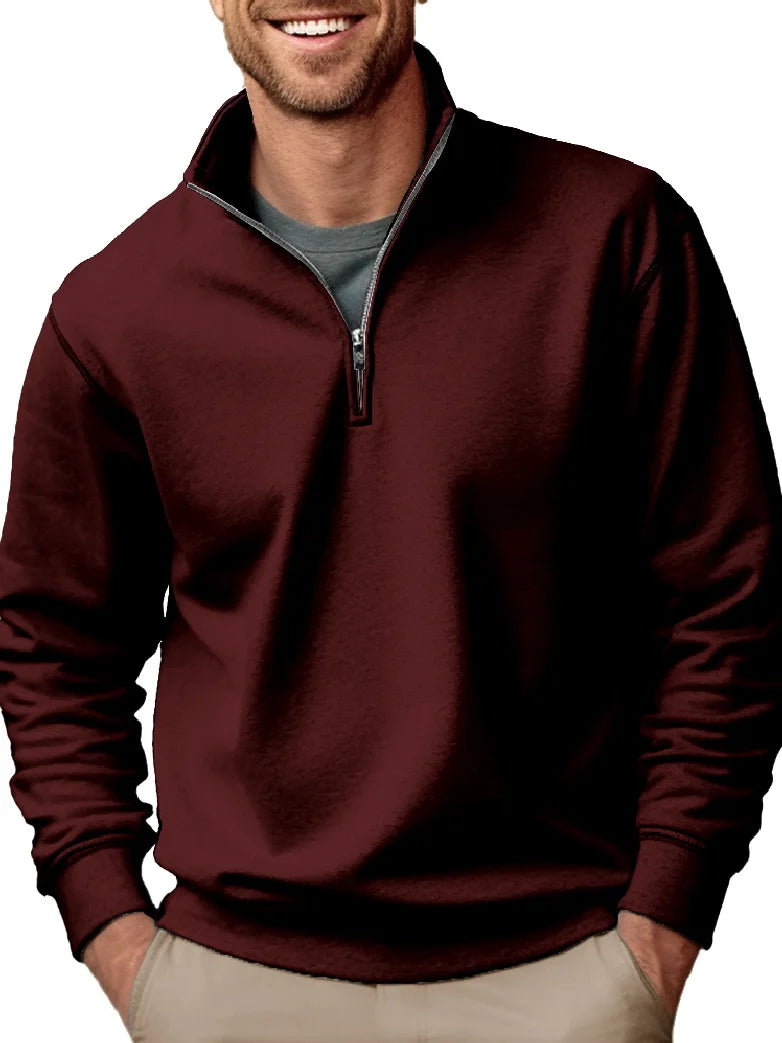 Lothar | Warmer Winterpullover mit Reißverschluss