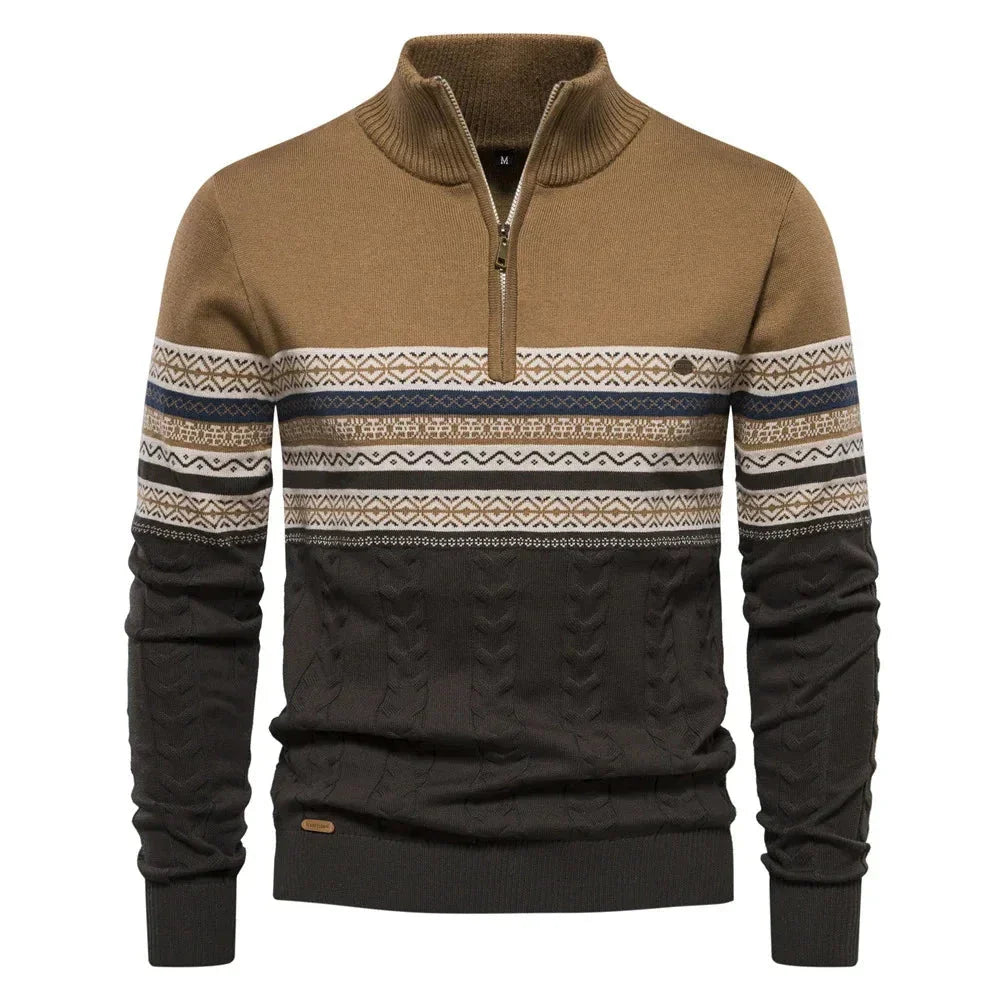 Hartmut | Luxuriöser Herrenpullover mit Reißverschluss