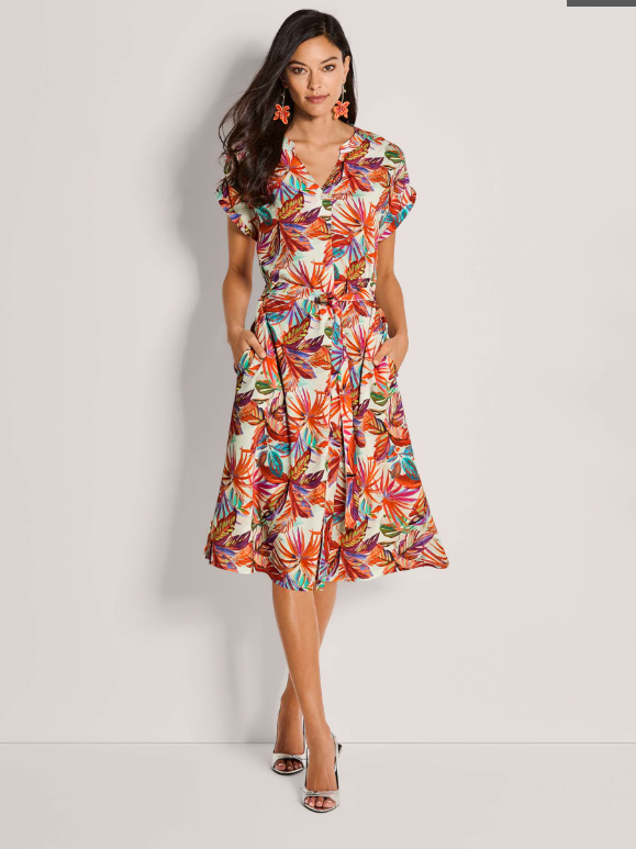 Madeleine | Sommerkleid mit Palmenprint