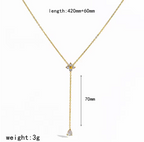 Christel | Lariat-Kette mit Zirkonia-Tropfen