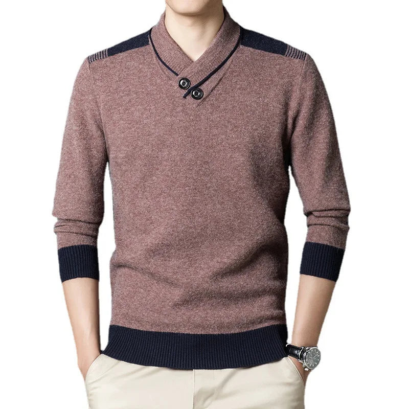 Udo | Klassischer Pullover mit Knopfleiste