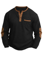 Frank | Henley-Pullover mit Waffelstruktur