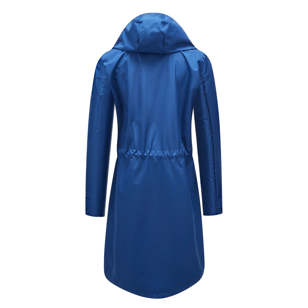 Lise-Sophie | Lange Jacke mit Kapuze und wasserabweisendem Stoff