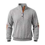 Michael | Klassischer Zopfstrickpullover mit Stehkragen