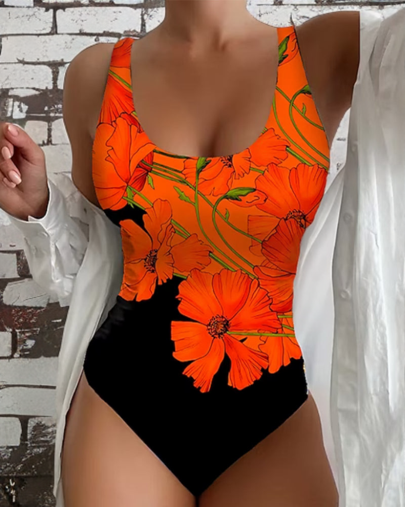 Tilda | Eleganter einteiliger Badeanzug mit Blumenmuster