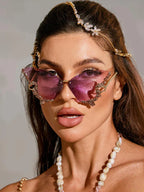 Cleo | Schmetterlings-Sonnenbrille mit Glamour-Look