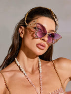 Cleo | Schmetterlings-Sonnenbrille mit Glamour-Look