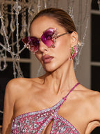 Cleo | Schmetterlings-Sonnenbrille mit Glamour-Look